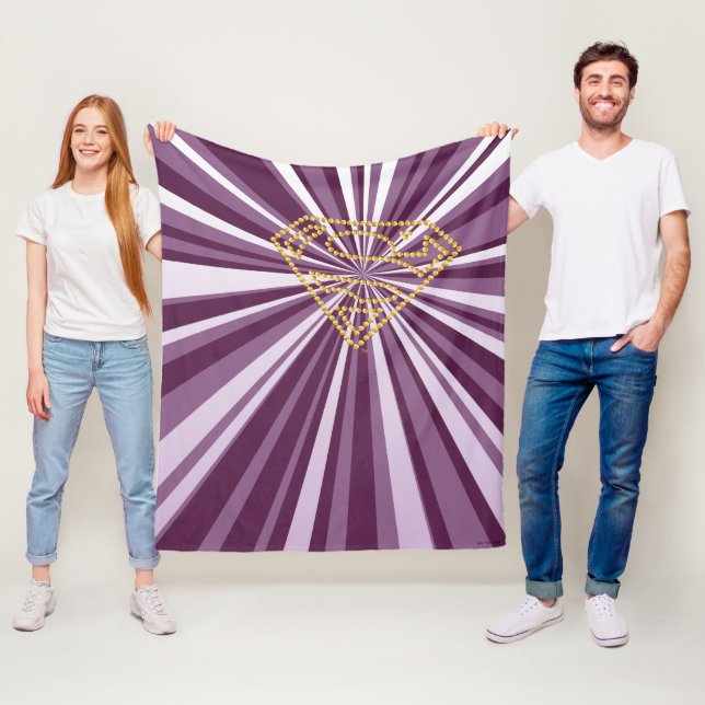 Supergirl Studded S-Shield Fleece Blanket (In Situ)