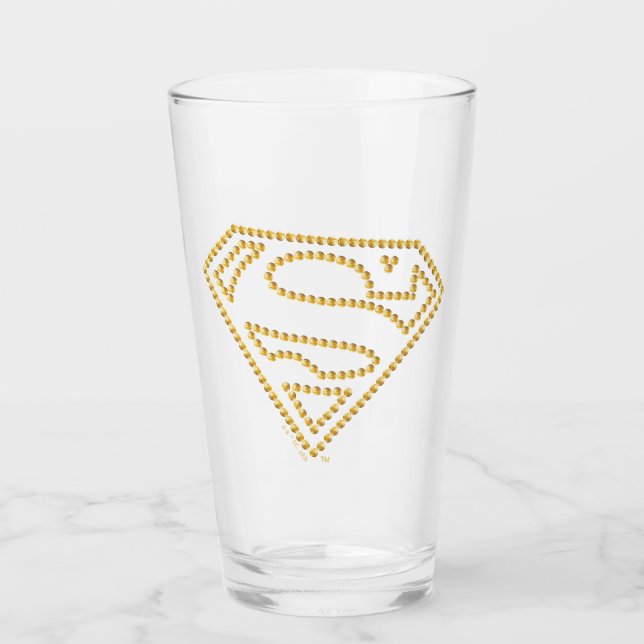 Supergirl Studded S-Shield Glass (Front)