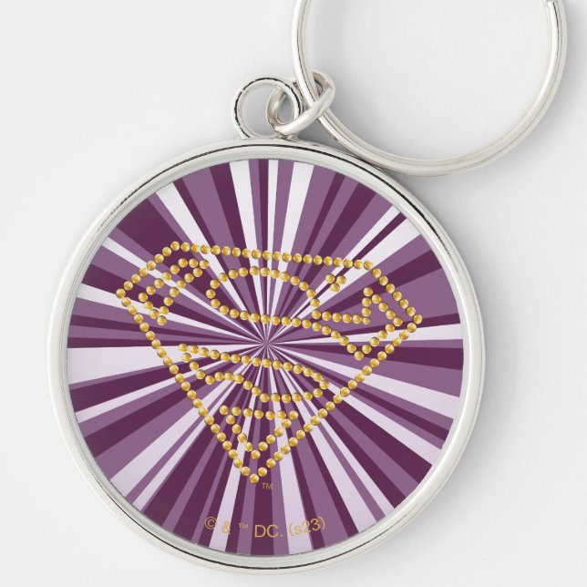 Supergirl Studded S-Shield Keychain (Front)