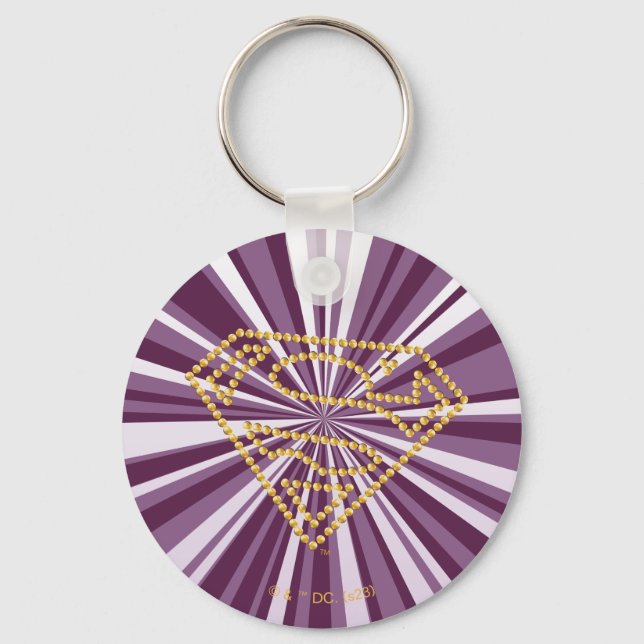 Supergirl Studded S-Shield Keychain (Front)