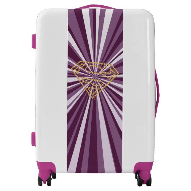 Supergirl Studded S-Shield Luggage (Front)