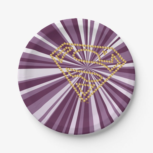 Supergirl Studded S-Shield Paper Plates (Front)