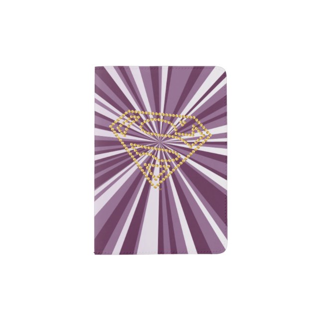 Supergirl Studded S-Shield Passport Holder (Front)