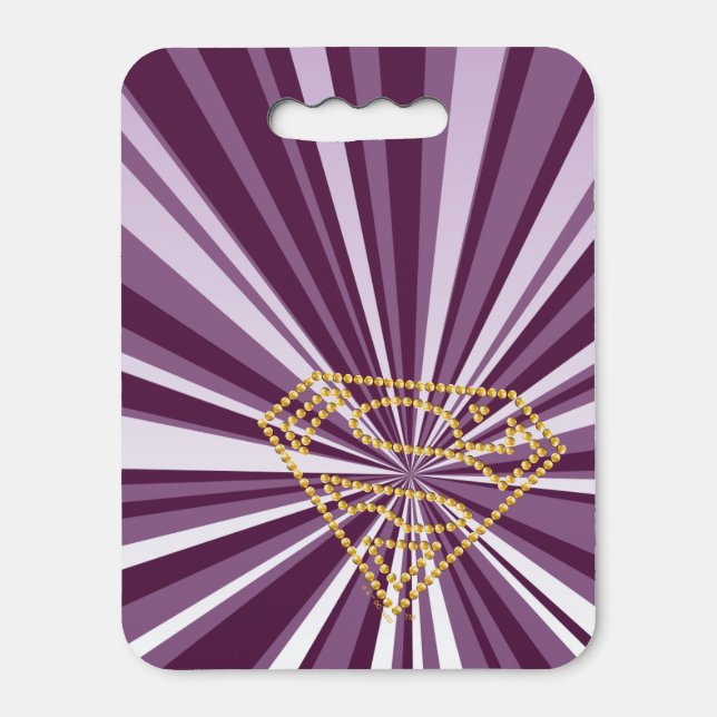 Supergirl Studded S-Shield Seat Cushion (Front Vertical)