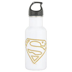 Supergirl Studded S-Shield Stainless Steel Water Bottle
