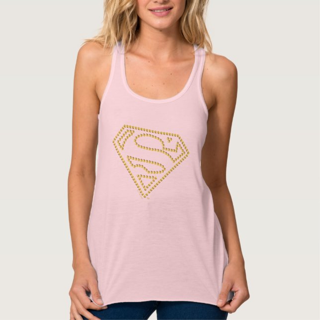 Supergirl Studded S-Shield Tank Top (Front)
