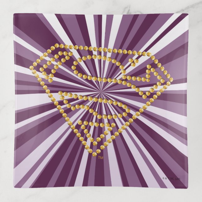 Supergirl Studded S-Shield Trinket Tray (Front)