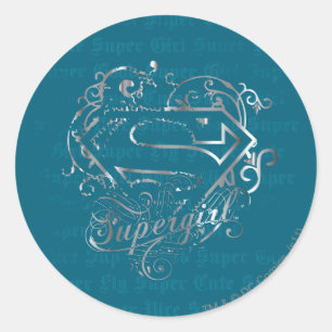 Supergirl Super Fly Super Cute Classic Round Sticker