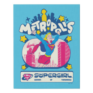 Supergirl Super Pop Woman of Tomorrow Faux Canvas Print