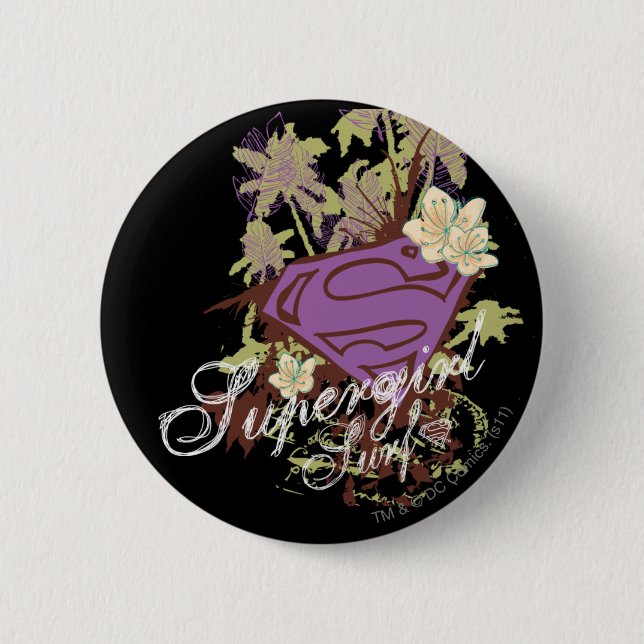 Supergirl Surf Logo Button (Front)