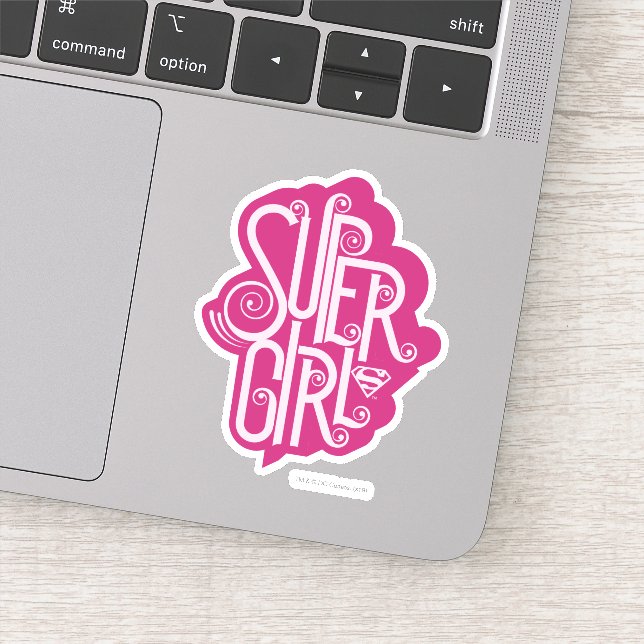 Supergirl Swirl 1 Sticker (Detail)