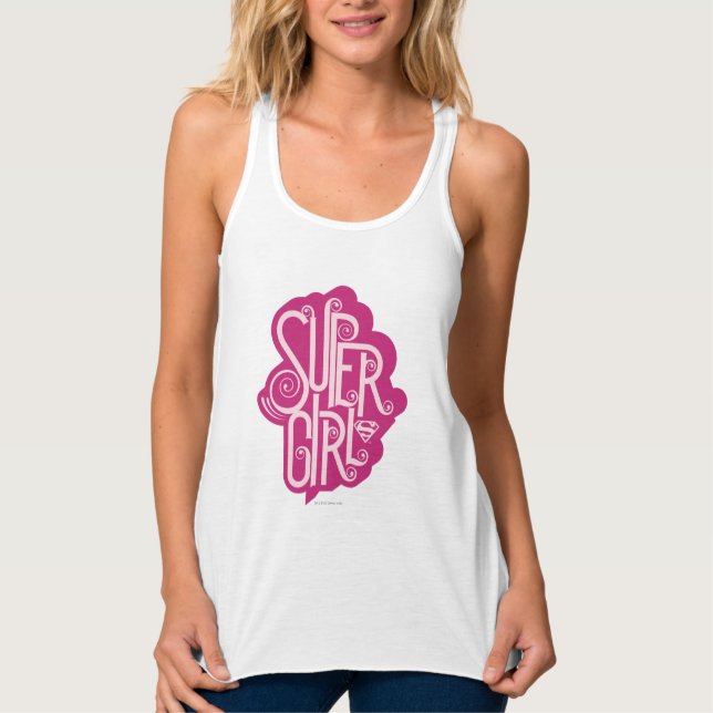 Supergirl Swirl 1 Tank Top (Front)