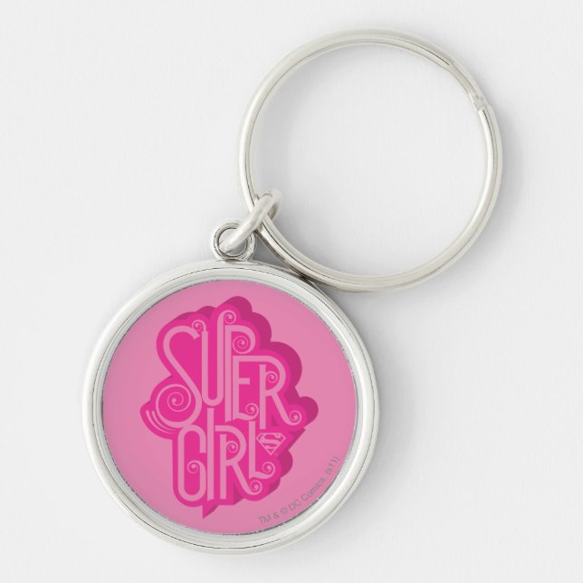Supergirl Swirl 2 Keychain (Front)