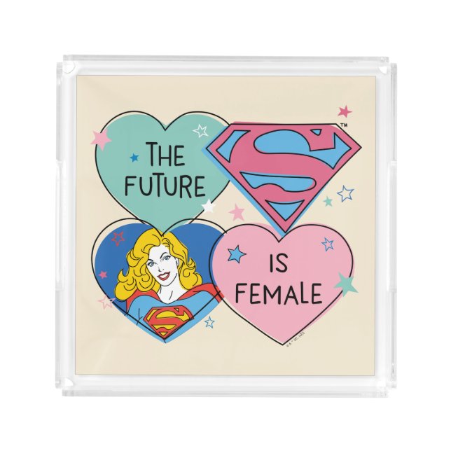 Supergirl "The Future Is Female" Acrylic Tray (Front)