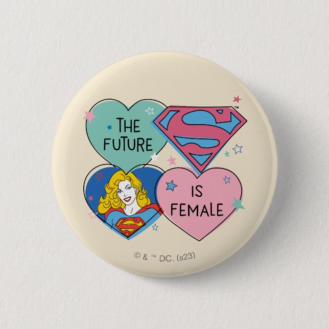 Supergirl "The Future Is Female" Button (Front)