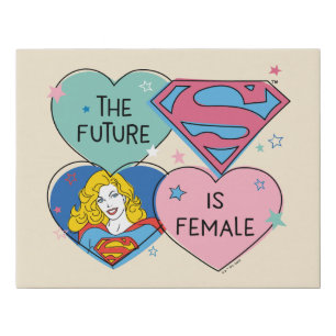 Supergirl "The Future Is Female" Faux Canvas Print
