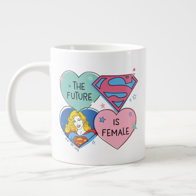 Supergirl "The Future Is Female" Giant Coffee Mug (Left)