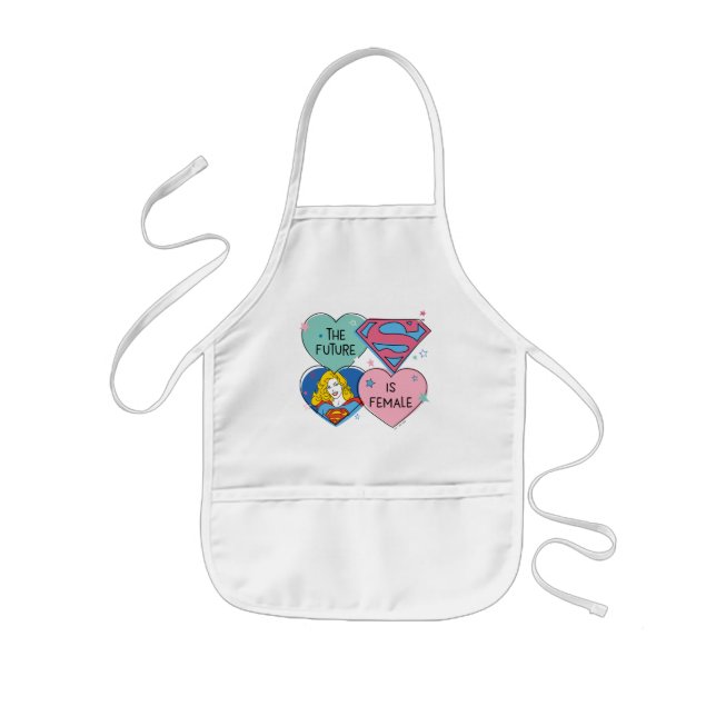 Supergirl "The Future Is Female" Kids' Apron (Front)