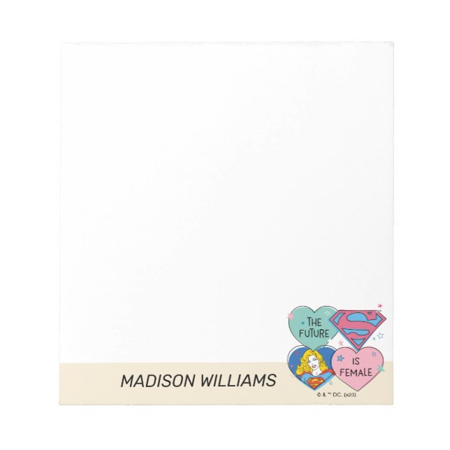 Supergirl "The Future Is Female" Notepad (Front)