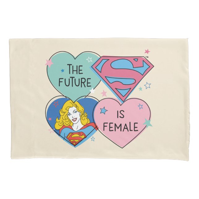Supergirl "The Future Is Female" Pillow Case (Front)