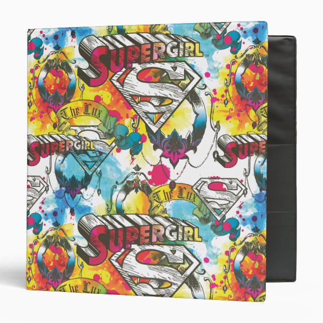 Supergirl The Lux Pattern 3 Ring Binder (Front/Inside)