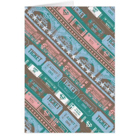 Supergirl Ticket Pattern Blue Cards (Front)