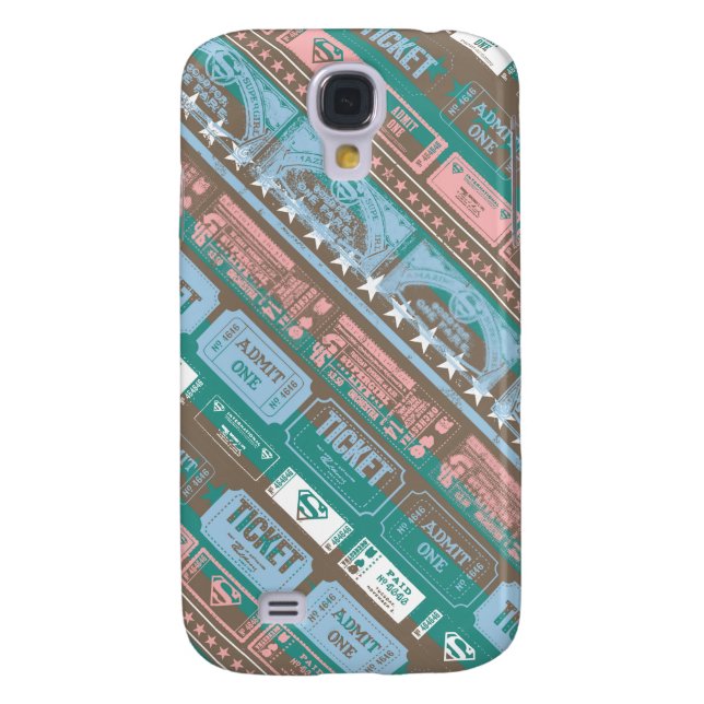 Supergirl Ticket Pattern Blue Case-Mate Samsung Galaxy Case (Back)