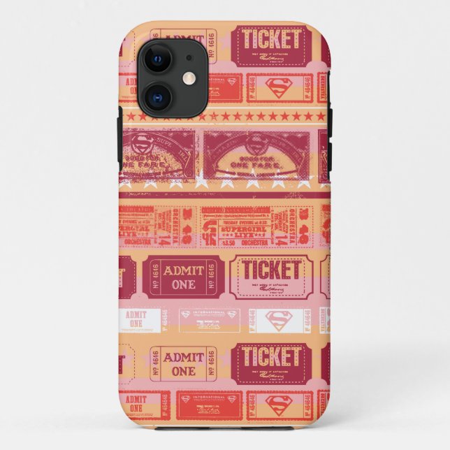 Supergirl Ticket Pattern Orange Case-Mate iPhone Case (Back)