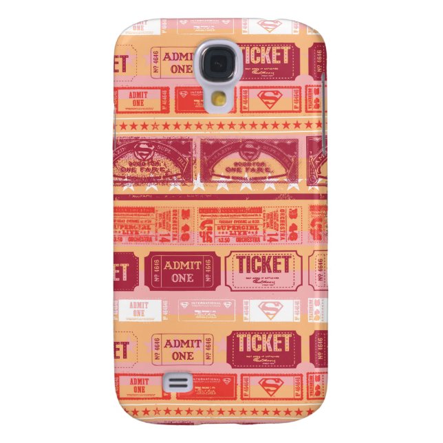 Supergirl Ticket Pattern Orange Case-Mate Samsung Galaxy Case (Back)