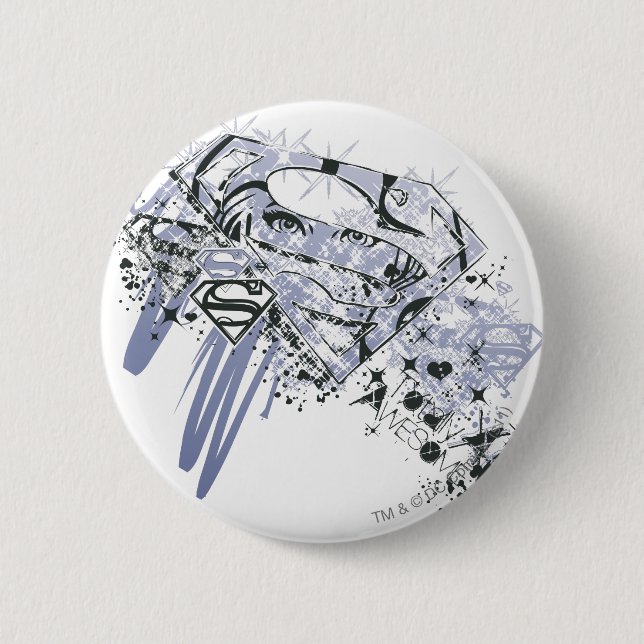 Supergirl Totally Awesome Pinback Button (Front)