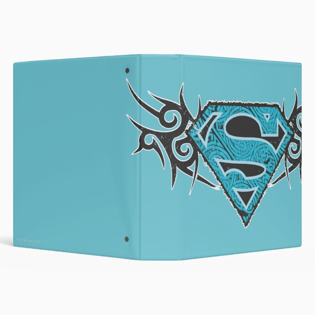 Supergirl Tribal Pattern Logo 3 Ring Binder (Background)