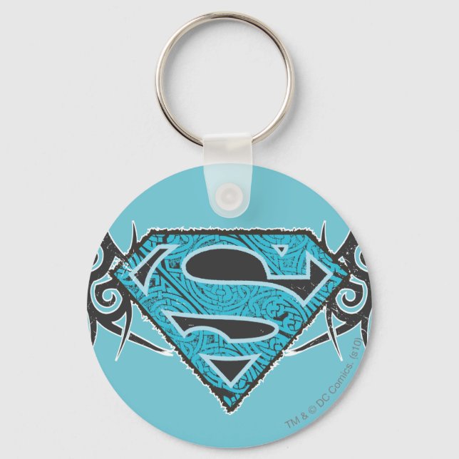 Supergirl Tribal Pattern Logo Keychain (Front)