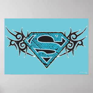 Supergirl Tribal Pattern Logo Poster