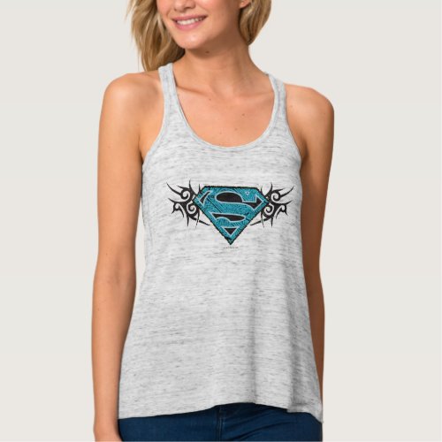 Supergirl Tribal Pattern Logo Tank Top