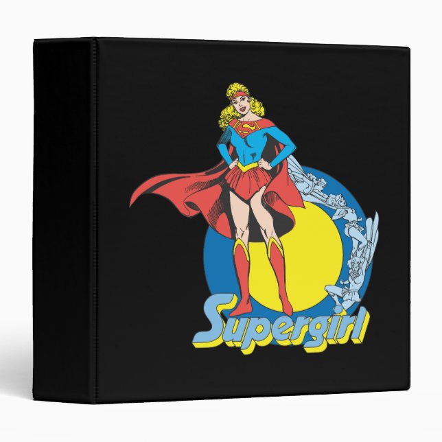 Supergirl with Logo 3 Ring Binder (Front/Spine)