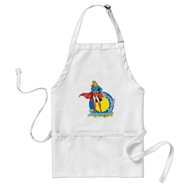 Supergirl with Logo Adult Apron (Front)