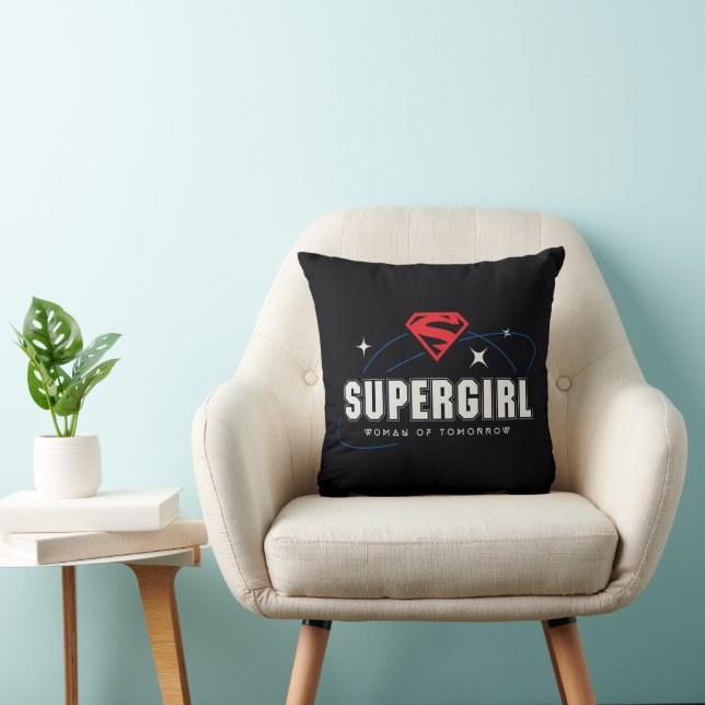 Supergirl Woman of Tomorrow Throw Pillow (Chair)