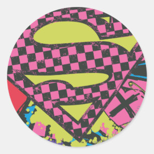 Supergirl X Classic Round Sticker