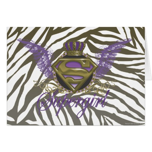 Supergirl Zebra Print Cards (Front Horizontal)