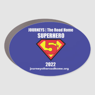 Superhero 5K Car Magnet