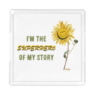 Superhero Acrylic Tray by Poet Adiela Akoo