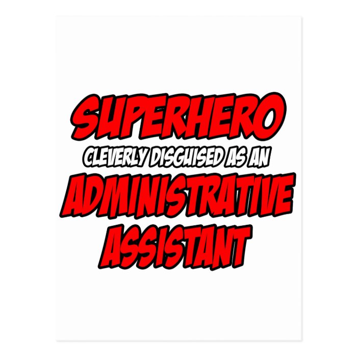 SuperheroAdministrative Assistant Post Cards