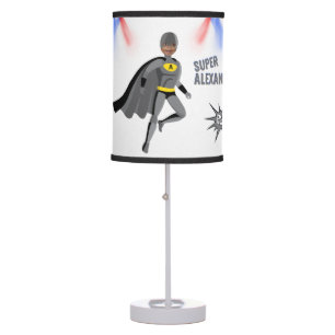 Superhero Amazing Unique Boy Fabulous Birthday Tab Table Lamp