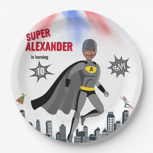 Superhero Amazing Unique Boy Fabulous Paper Plate