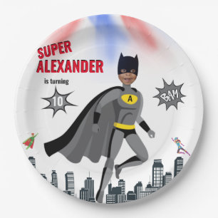 Superhero Amazing Unique Boy Fabulous Paper Plates