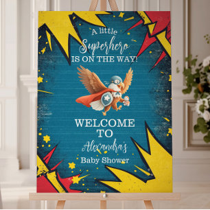 Superhero Animals Boy Baby Shower Foam Board