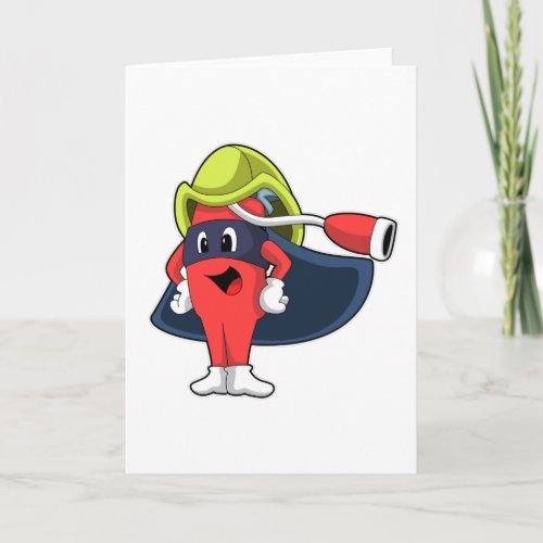 Superhero as Firefighter Card