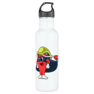 Superhero as Firefighter Stainless Steel Water Bottle