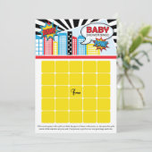 Superhero Baby Shower Bingo Cards (Standing Front)