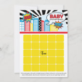 Superhero Baby Shower Bingo Cards (Front)